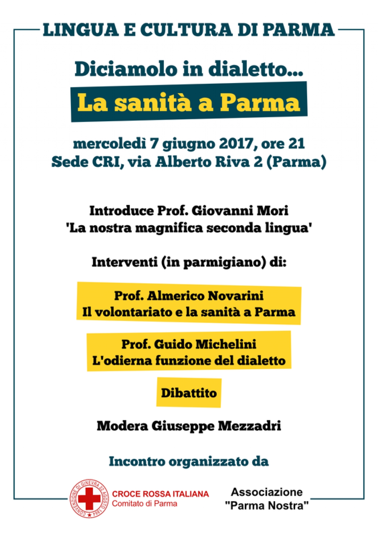 Diciamolo in dialetto! La sanit&agrave; a Parma